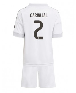 Günstige Real Madrid Daniel Carvajal #2 Heimtrikotsatz Kinder 2025-26 Kurzarm (+ Kurze Hosen)